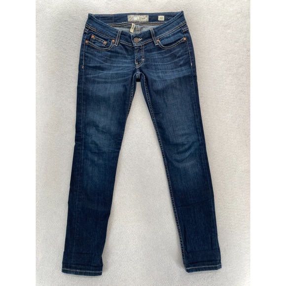 Buckle BKE Jeans Women's‎ 26x29.5 Stella Skinny Dark Blue Stretch Denim Grunge - Picture 1 of 13